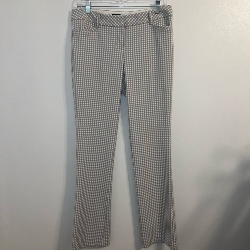 Express Checkered Trousers in Beige and White